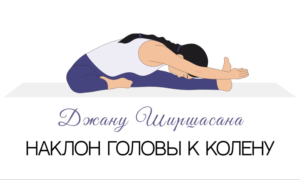 Джану Ширшасана (наклон головы к колену)