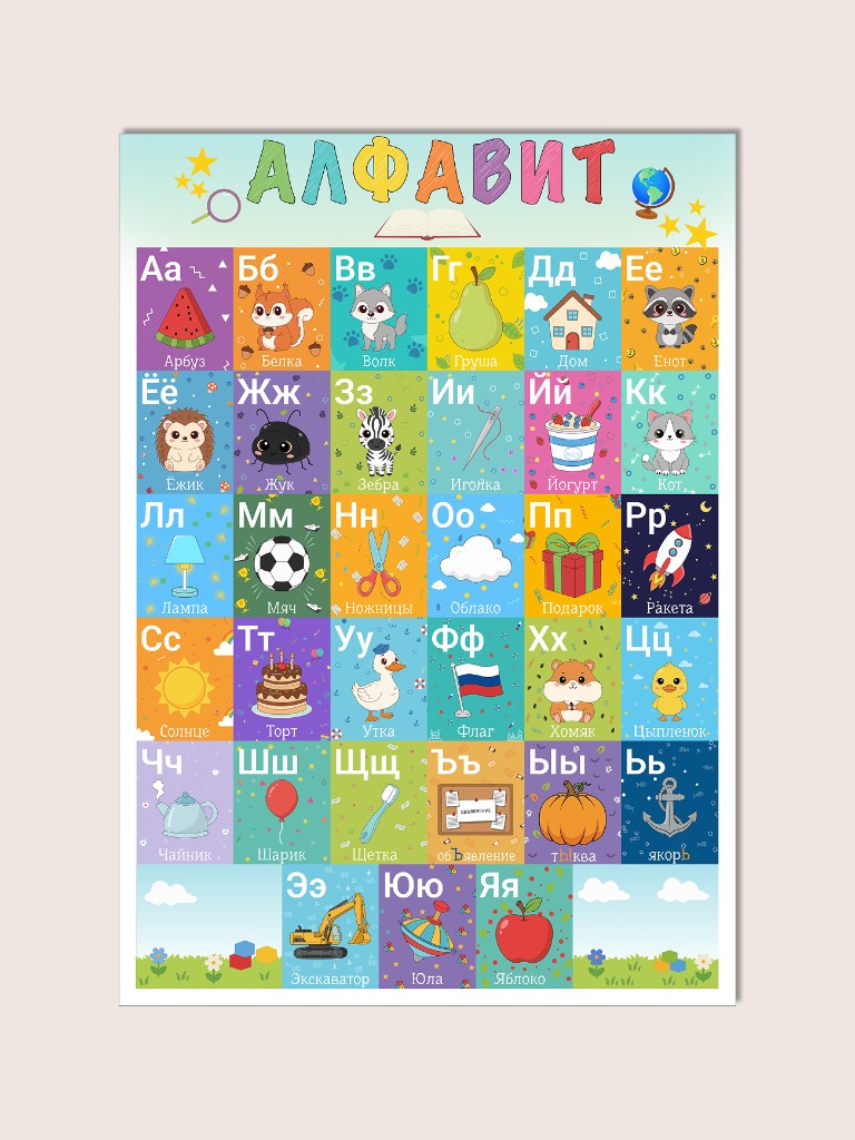Плакат «Алфавит» для детей