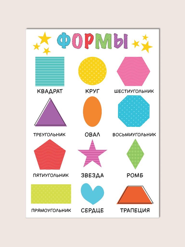 Плакат «Формы» для детей