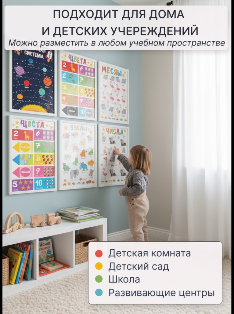 Развивающие плакаты для детей A3